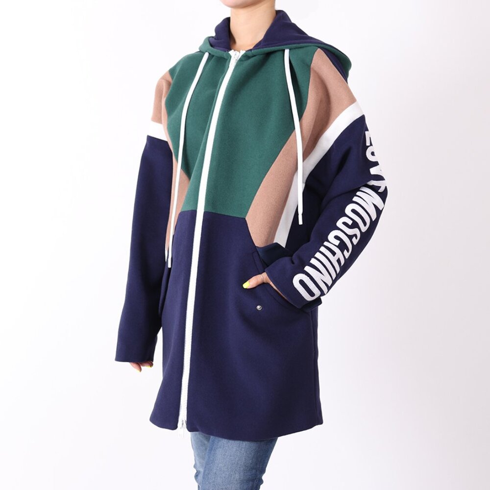 NWT - Love Moschino Coloblocked Logo Jacket - Green